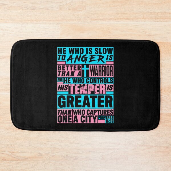 Item preview, Proverbs 16:32 He Who is Slow to Anger is Better than a Warrior designed and sold by plushism.