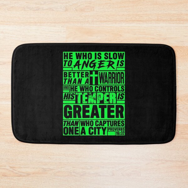 Item preview, Proverbs 16:32 He Who is Slow to Anger is Better than a Warrior designed and sold by plushism.
