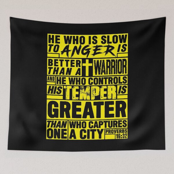 Item preview, Proverbs 16:32 He Who is Slow to Anger is Better than a Warrior designed and sold by plushism.