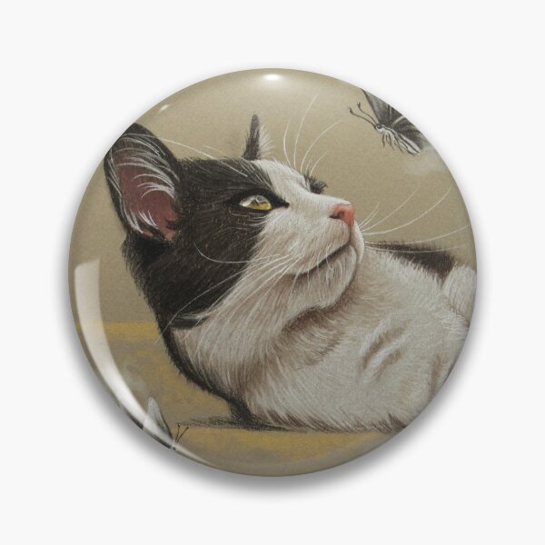 Item preview, Cat drawing with butterflies designed and sold by Denise Nijs.