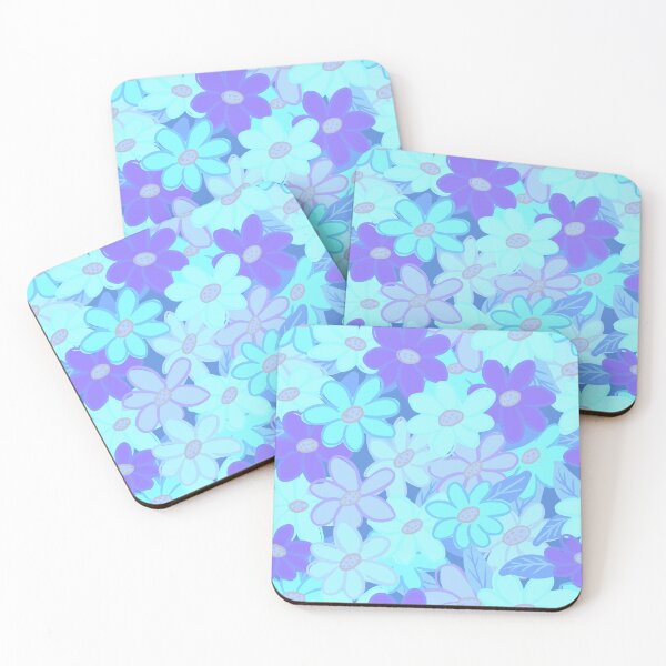 Item preview, Cute blue pastel wildflowers pattern  designed and sold by Yarafantasyart.
