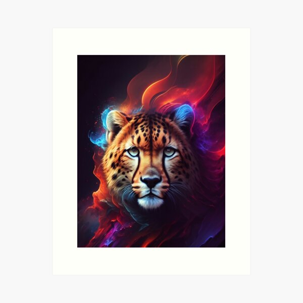 Item preview, Abstract Wall Art Cheetah, Digital Art Print designed and sold by Azayda Designs.