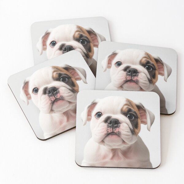 Item preview, Cute Bulldog Puppy Dog Portrait designed and sold by ANIMALAND DESIGN.