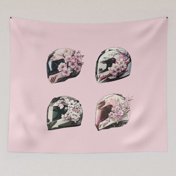 Item preview, Sakura Cherry Blossoms Motorbike Helmets Set designed and sold by Wishinglob.