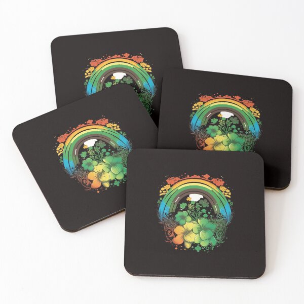 Item preview, Happy st patricks day Rainbow and Shamrocks designed and sold by Cheeeeky.