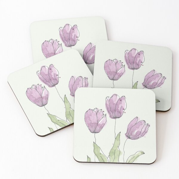 Item preview, Purple spring tulips designed and sold by thunia.
