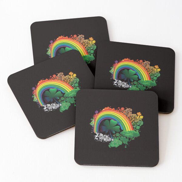 Item preview, Happy st patricks day Rainbow and Shamrocks designed and sold by Cheeeeky.