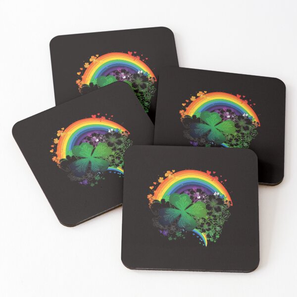 Item preview, Happy st patricks day Rainbow and Shamrocks designed and sold by Cheeeeky.