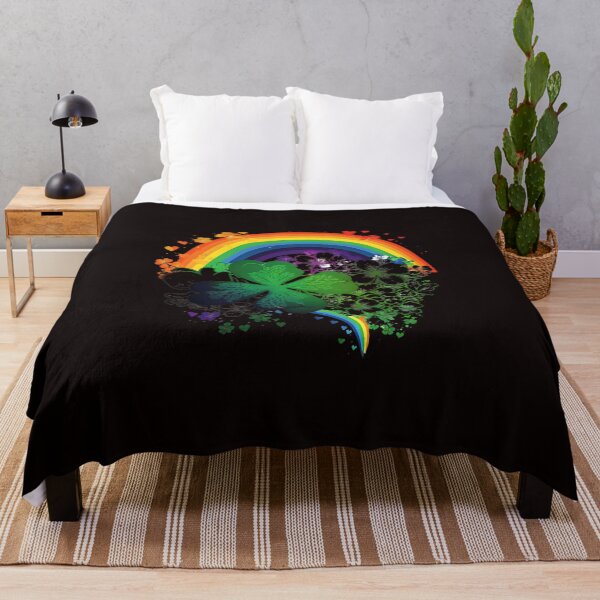 Item preview, Happy st patricks day Rainbow and Shamrocks designed and sold by Cheeeeky.
