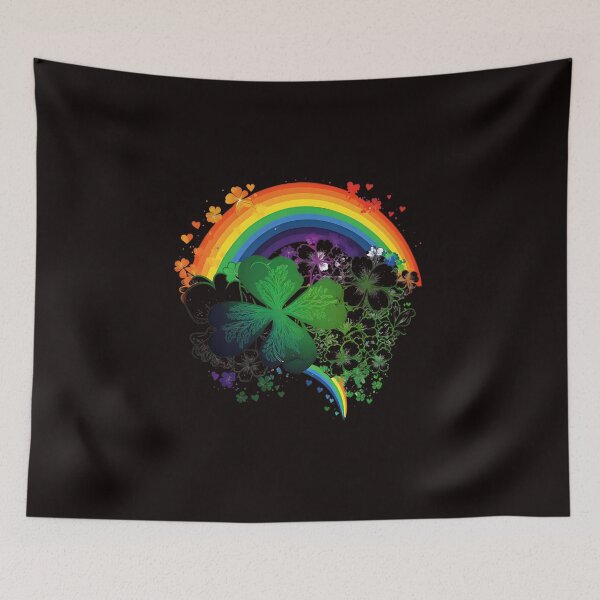 Item preview, Happy st patricks day Rainbow and Shamrocks designed and sold by Cheeeeky.