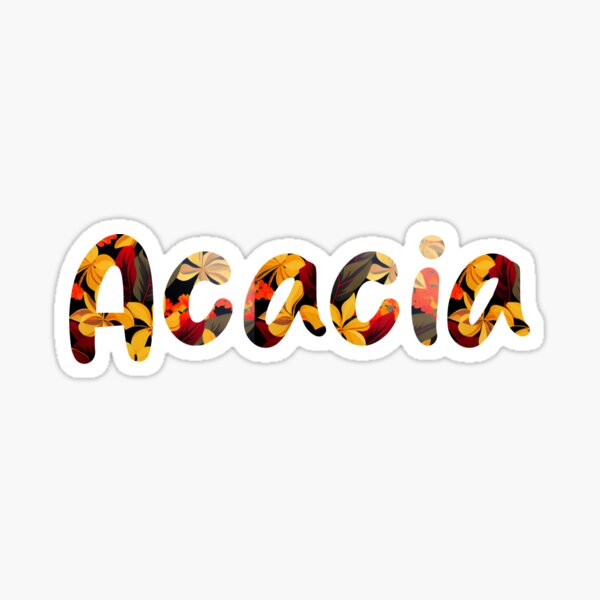 Item preview, Floral Acacia Name : Acacia Name With Flowers  designed and sold by ABCDEmily ©.