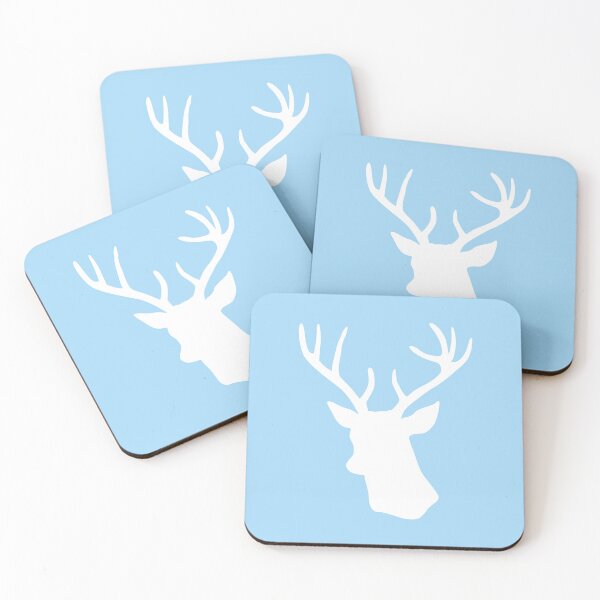 Item preview, Light Blue Stag Deer Head Silhouette - Pastel Baby Blue Reindeer designed and sold by inspirationzgal.