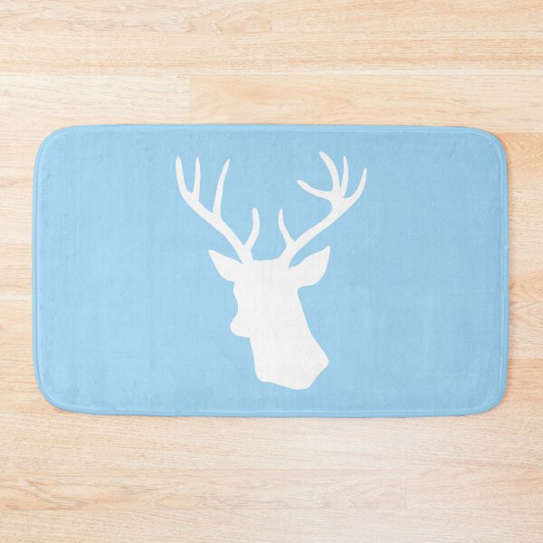 Item preview, Light Blue Stag Deer Head Silhouette - Pastel Baby Blue Reindeer designed and sold by inspirationzgal.