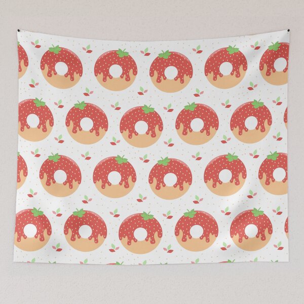 Item preview, Strawberry donut white designed and sold by ChallaDesign.