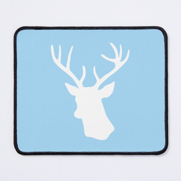 Item preview, Light Blue Deer Head Silhouette - Pastel Baby Blue Reindeer Stag designed and sold by inspirationzgal.