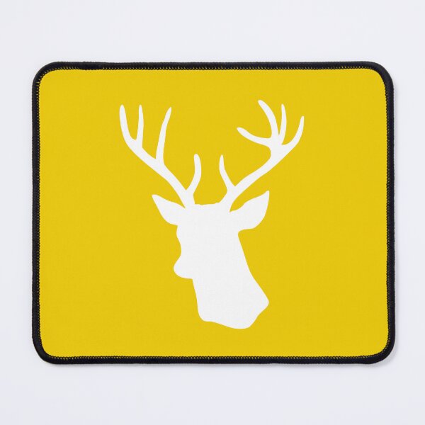 Item preview, Yellow Deer Head Silhouette - Mustard Reindeer Stag designed and sold by inspirationzgal.