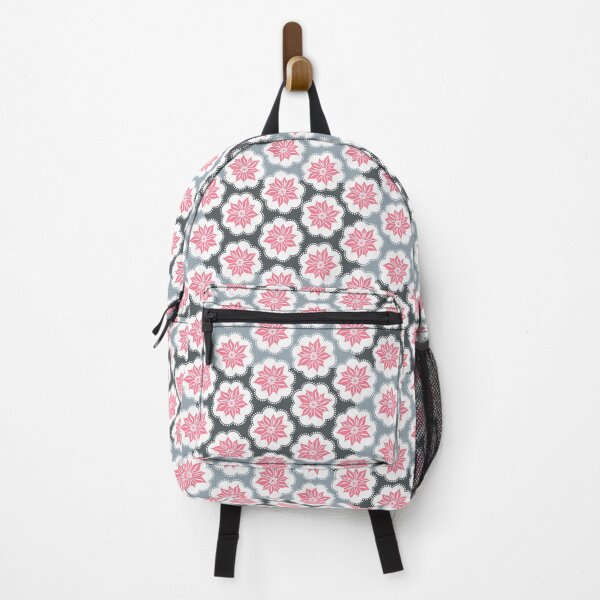 Item preview, Pink Flower and geometric allover seamless pattern designed and sold by Agni Designs.
