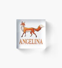 Angelina Fox Acrylic Block