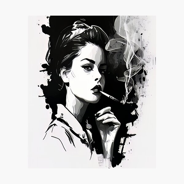 Woman Smoking Photographic Prints for Sale