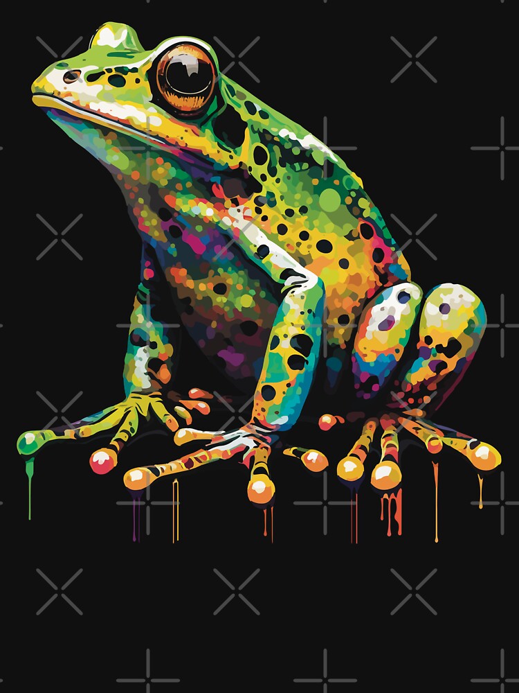 Colorful Frog Pop Art Style T-shirt, Frog Lover Shirt, Frog Gifts,  Herpetology T-shirt Gifts, Herpetologist Gifts Shirts & Hat Essential  T-Shirt for Sale by DeepikaSingh