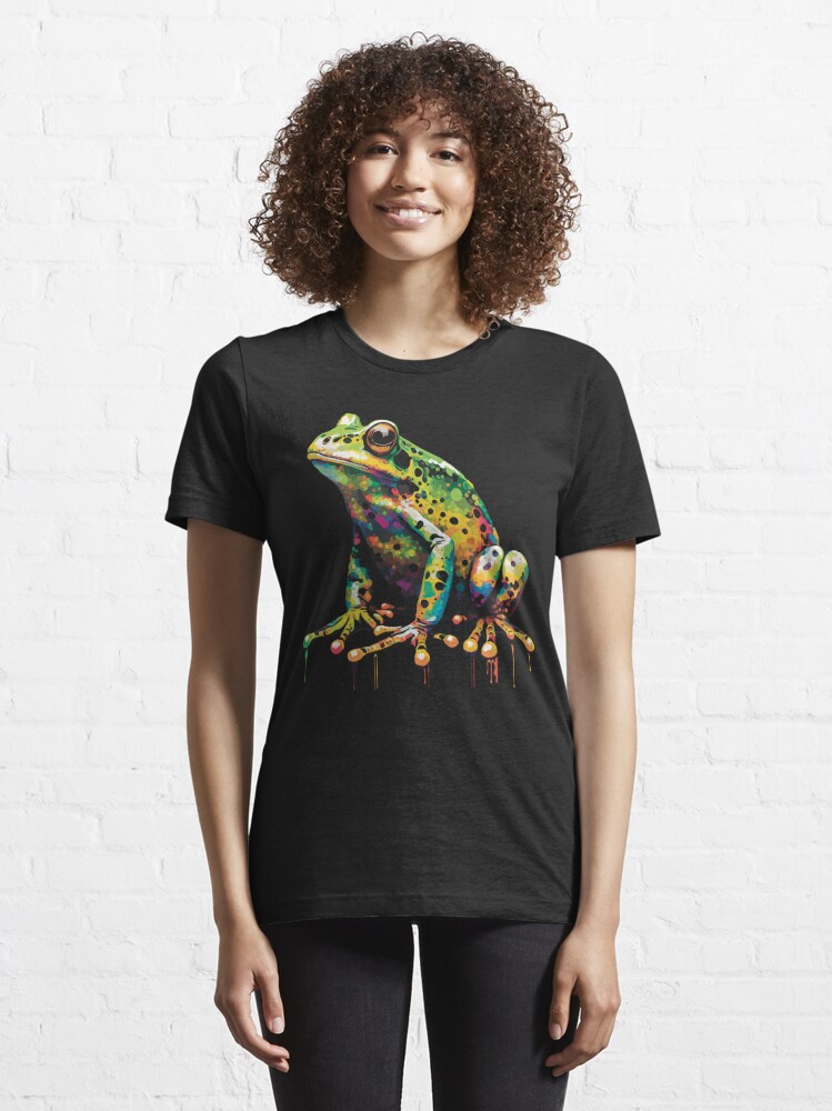 Colorful Frog Pop Art Style T-shirt, Frog Lover Shirt, Frog Gifts