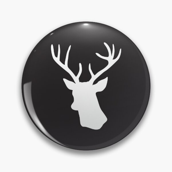 Item preview, Black Stag Deer Head Silhouette - Black and White Reindeer designed and sold by inspirationzgal.
