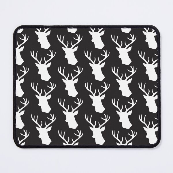 Item preview, Black Stag Deer Head Silhouette - Black and White Reindeer designed and sold by inspirationzgal.