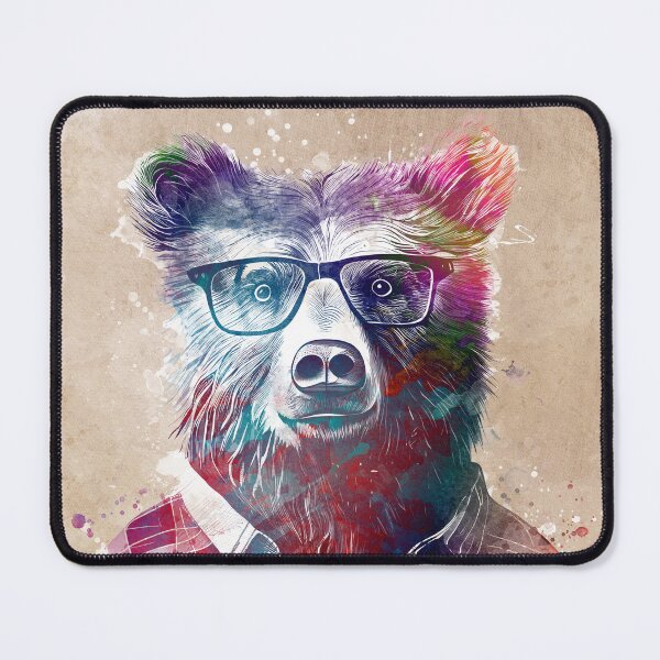 Item preview, Bear hipster graphic art #bear designed and sold by JBJart.