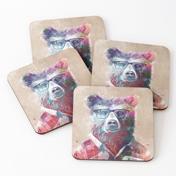Item preview, Bear hipster graphic art #bear designed and sold by JBJart.