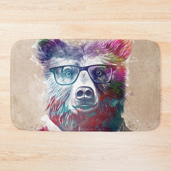 Item preview, Bear hipster graphic art #bear designed and sold by JBJart.