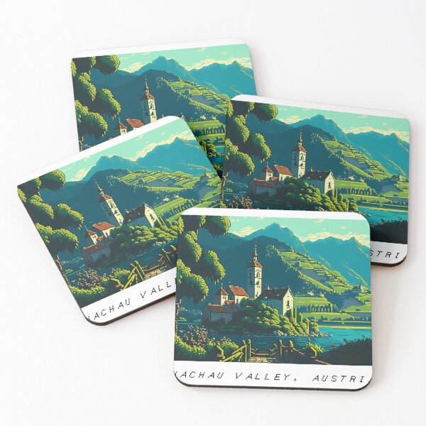 Item preview, Wachau Valley Pixel Art Retro designed and sold by PixelAirlines.
