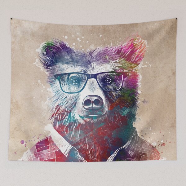 Item preview, Bear hipster graphic art #bear designed and sold by JBJart.