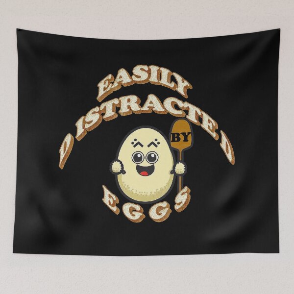 Item preview, easily distracted by eggs designed and sold by Pawtastic Prints.