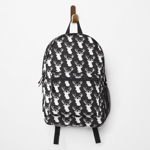 Item preview, Black Deer Head Silhouette - Black and White Reindeer Stag designed and sold by inspirationzgal.