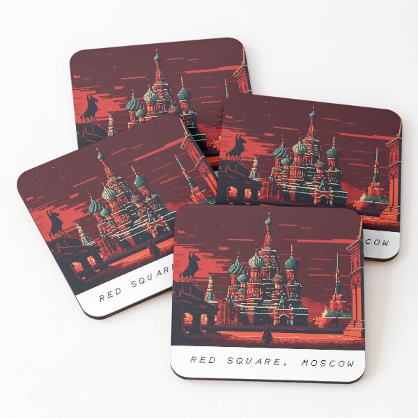 Item preview, Red Square Moscow Pixel Art Retro designed and sold by PixelAirlines.