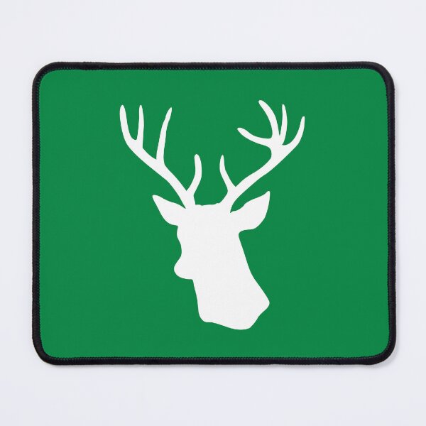 Item preview, Dark Green Deer Head Silhouette - Reindeer Stag designed and sold by inspirationzgal.
