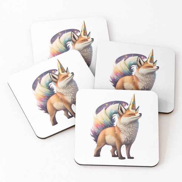 Item preview, Foxicorn - A fox with a unicorn horn, a trickster and prankster who loves to play jokes on unsuspecting animals designed and sold by 71shoppers.