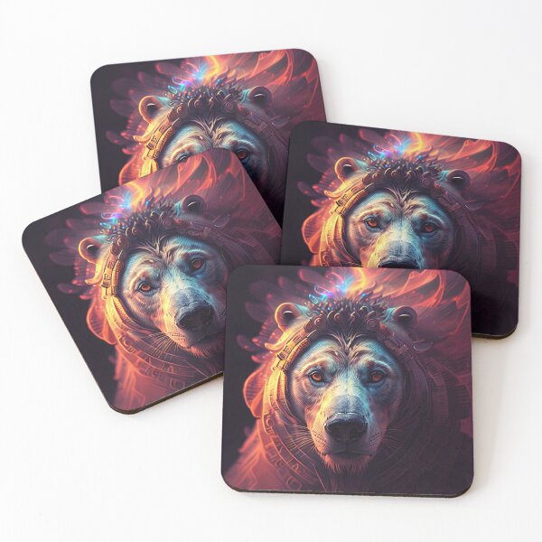 Item preview, Abstract Wall Art Bear, Digital Art Print designed and sold by Azayda Designs.