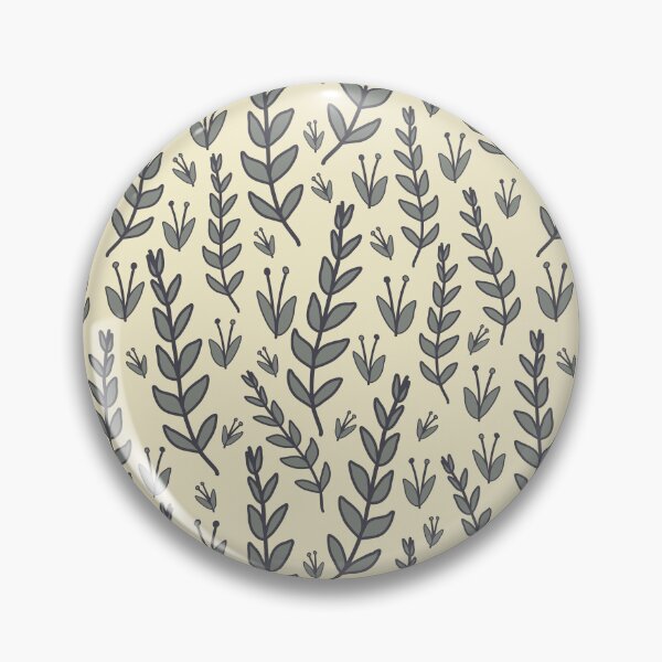 Item preview, Garden party leaves cream charcoal blue designed and sold by cezidesign.