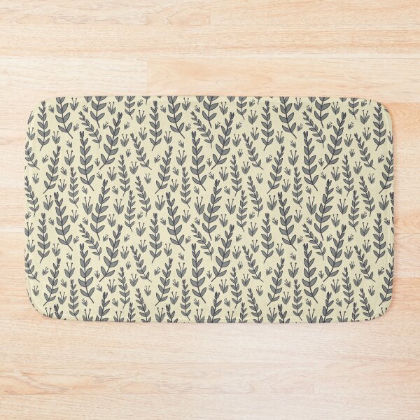 Item preview, Garden party leaves cream charcoal blue designed and sold by cezidesign.
