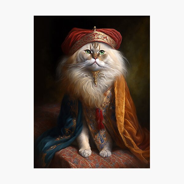 Royal Portrait of a Persian Cat