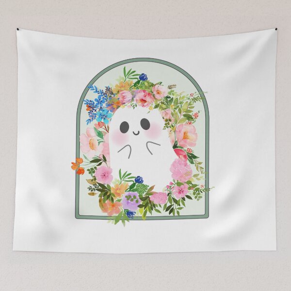 Item preview, Flowery ghost designed and sold by ADHDthings.