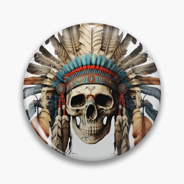 Item preview, Native American Featherhead Skull designed and sold by cy312.