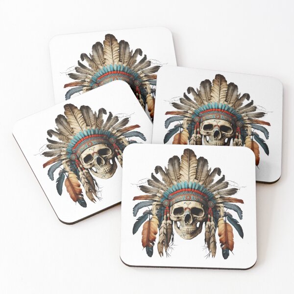 Item preview, Native American Featherhead Skull designed and sold by cy312.