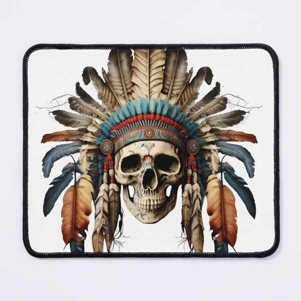 Item preview, Native American Featherhead Skull designed and sold by cy312.