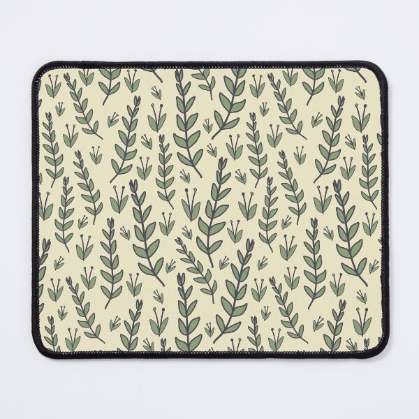Item preview, Garden party leaves green charcoal cream designed and sold by cezidesign.