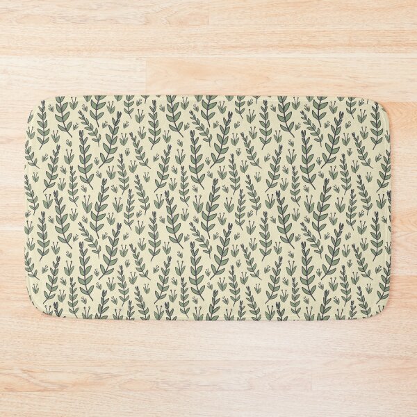 Item preview, Garden party leaves green charcoal cream designed and sold by cezidesign.
