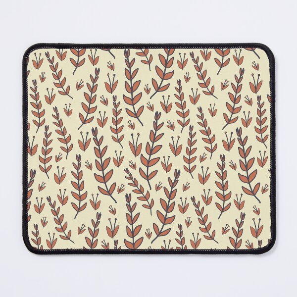 Item preview, Garden party leaves brick charcoal cream designed and sold by cezidesign.