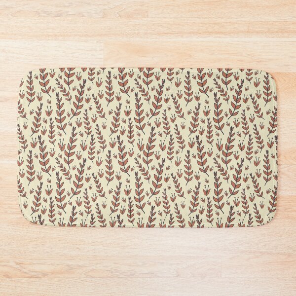 Item preview, Garden party leaves brick charcoal cream designed and sold by cezidesign.