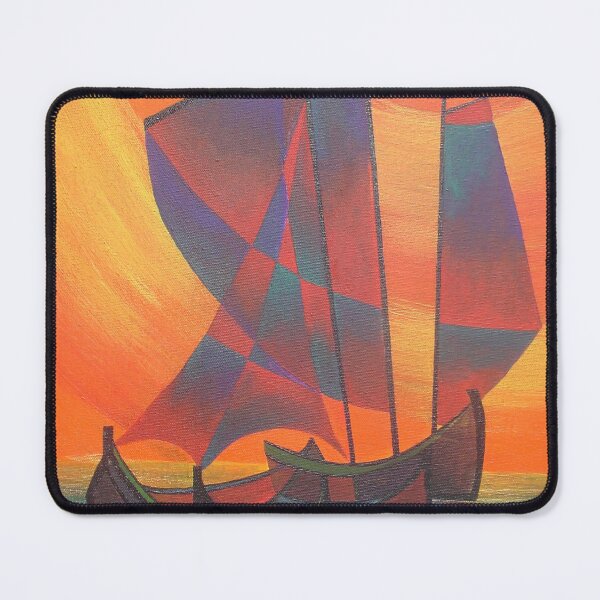 Item preview, Red Sails in the Sunset Cubist Junk Abstract designed and sold by taiche.